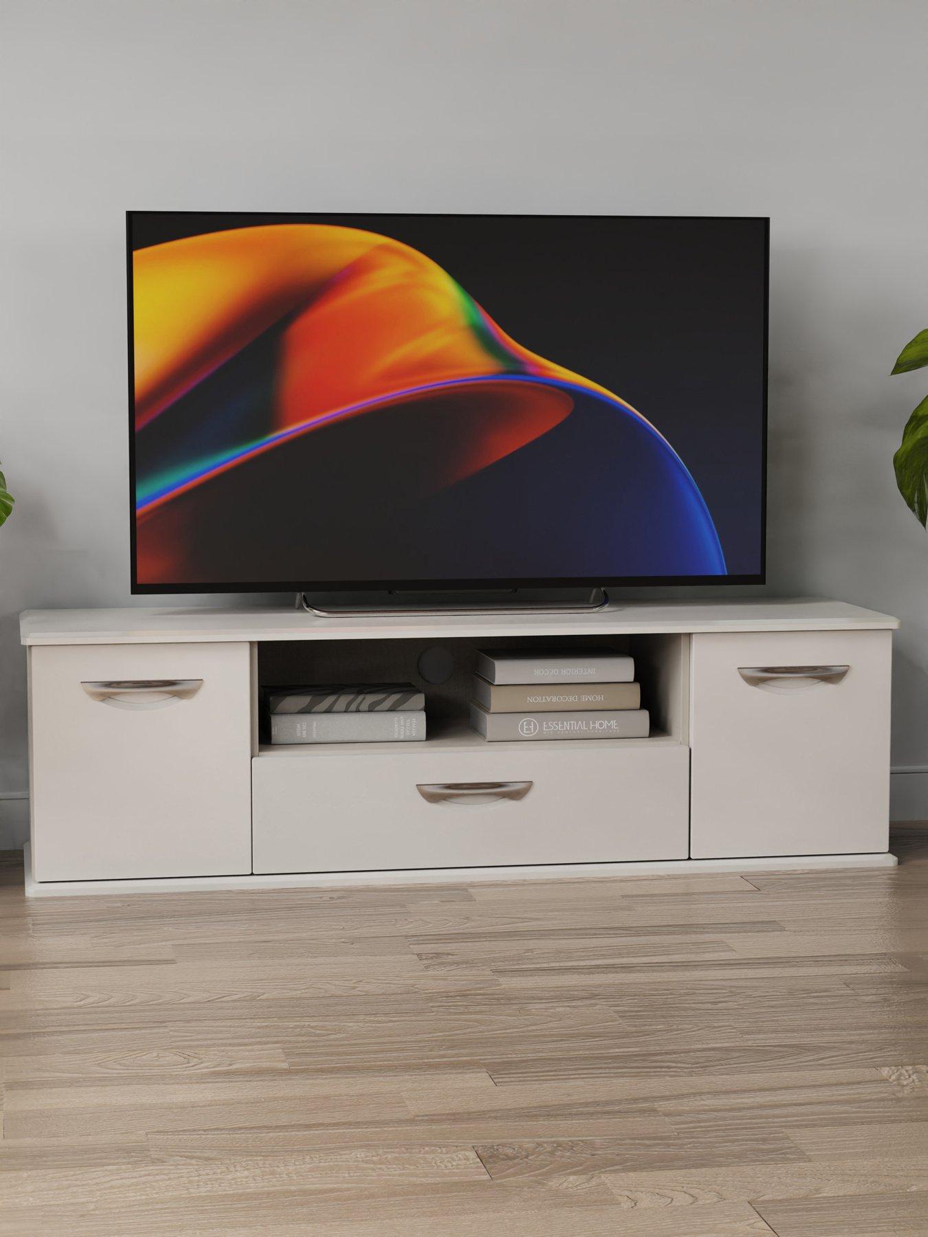 SWIFT Neptune Ready Assembled Grey High Gloss TV Unit - fits up to 65 inch TV - FSC® Certified
