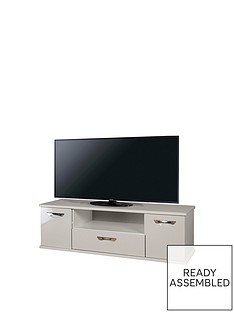 SWIFT Neptune Ready Assembled Grey High Gloss TV Unit - fits up to 65 inch TV (10 Day Delivery Service)