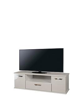 Product photograph of Swift Neptune Ready Assembled Grey High Gloss Tv Unit - Fits Up To 65 Inch Tv from very.co.uk