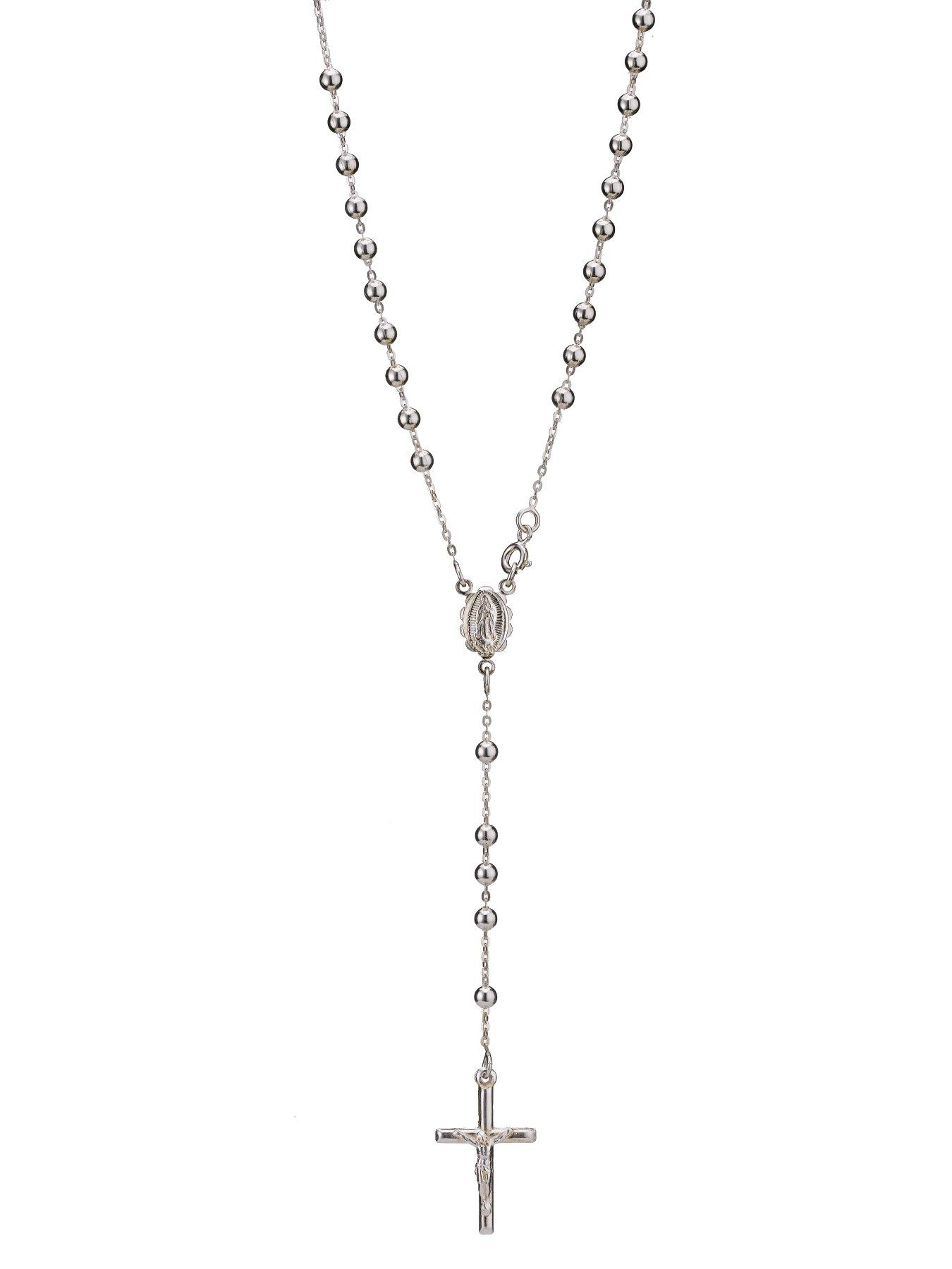 The Love Collection Sterling Silver Rosary Cross Pendant