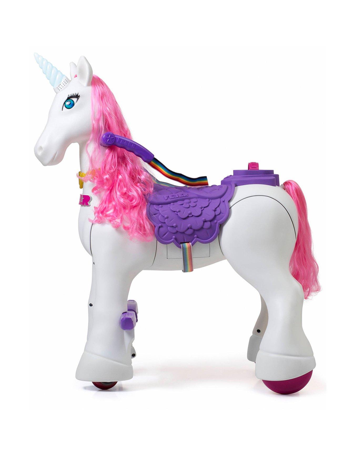 feber my lovely unicorn 12v ride on ages 3 years 