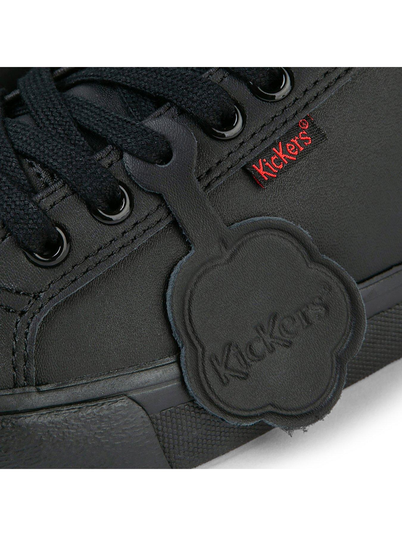 Image 5 of 8 of Kickers Tovni Leather Lace School Shoes&nbsp;- Black