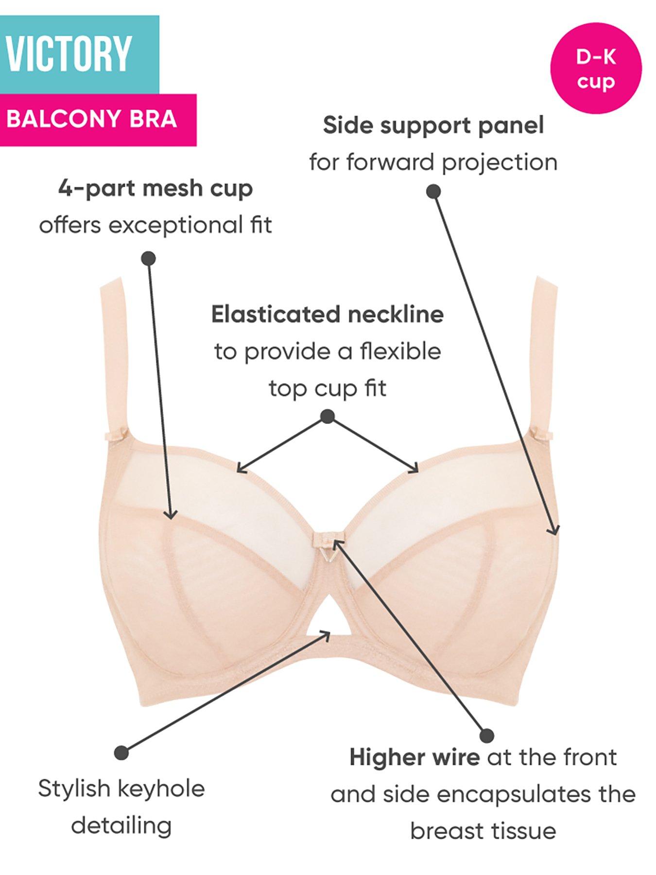 Image 5 of 5 of Curvy Kate Victory Balconette Bra - Latte