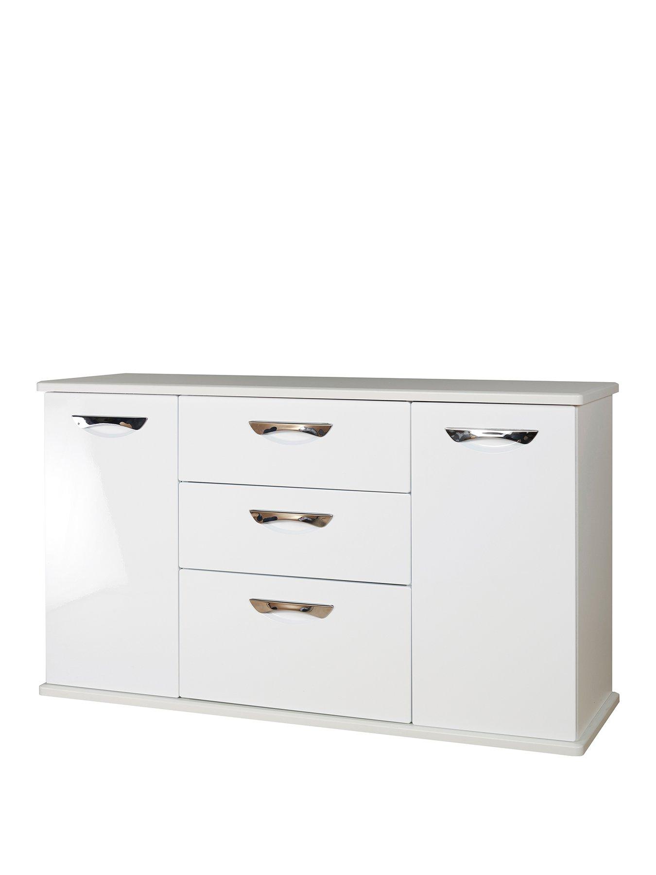 Image 2 of 5 of SWIFT Neptune Ready Assembled High Gloss Large Sideboard - White&nbsp;- FSC&reg; Certified