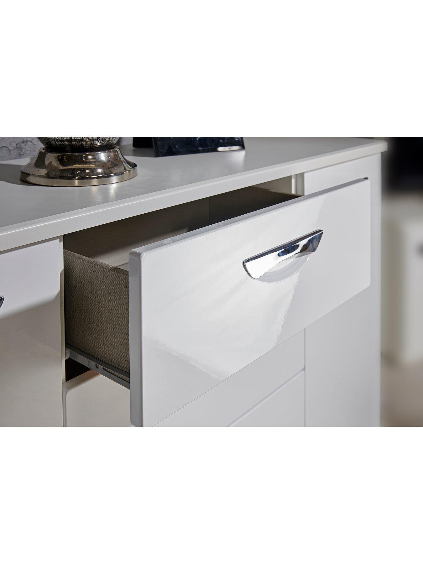 Image 3 of 5 of SWIFT Neptune Ready Assembled High Gloss Large Sideboard - White&nbsp;- FSC&reg; Certified