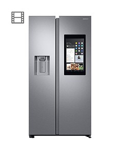 Samsung RS68N8941SL/EU Family Hub Style Frost Free Fridge Freezer with Plumbed Ice, Water Dispenser - Aluminium Finish