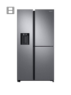 Samsung RS68N8670S9/EU French Door Frost Free Fridge Freezer with Plumbed Ice, Water Dispenser - Matt Silver