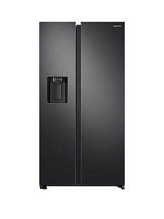 Samsung RS68N8230B1/EU American Style Frost Free Fridge Freezer with Plumbed Water, Ice Dispenser and 5- Year Samsung Parts and Labour Warranty - Black