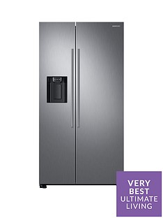 Samsung RS67N8210S9/EU America Style Frost-Free Fridge Freezer with Plumbed Water, Ice Dispenser - Matt Silver