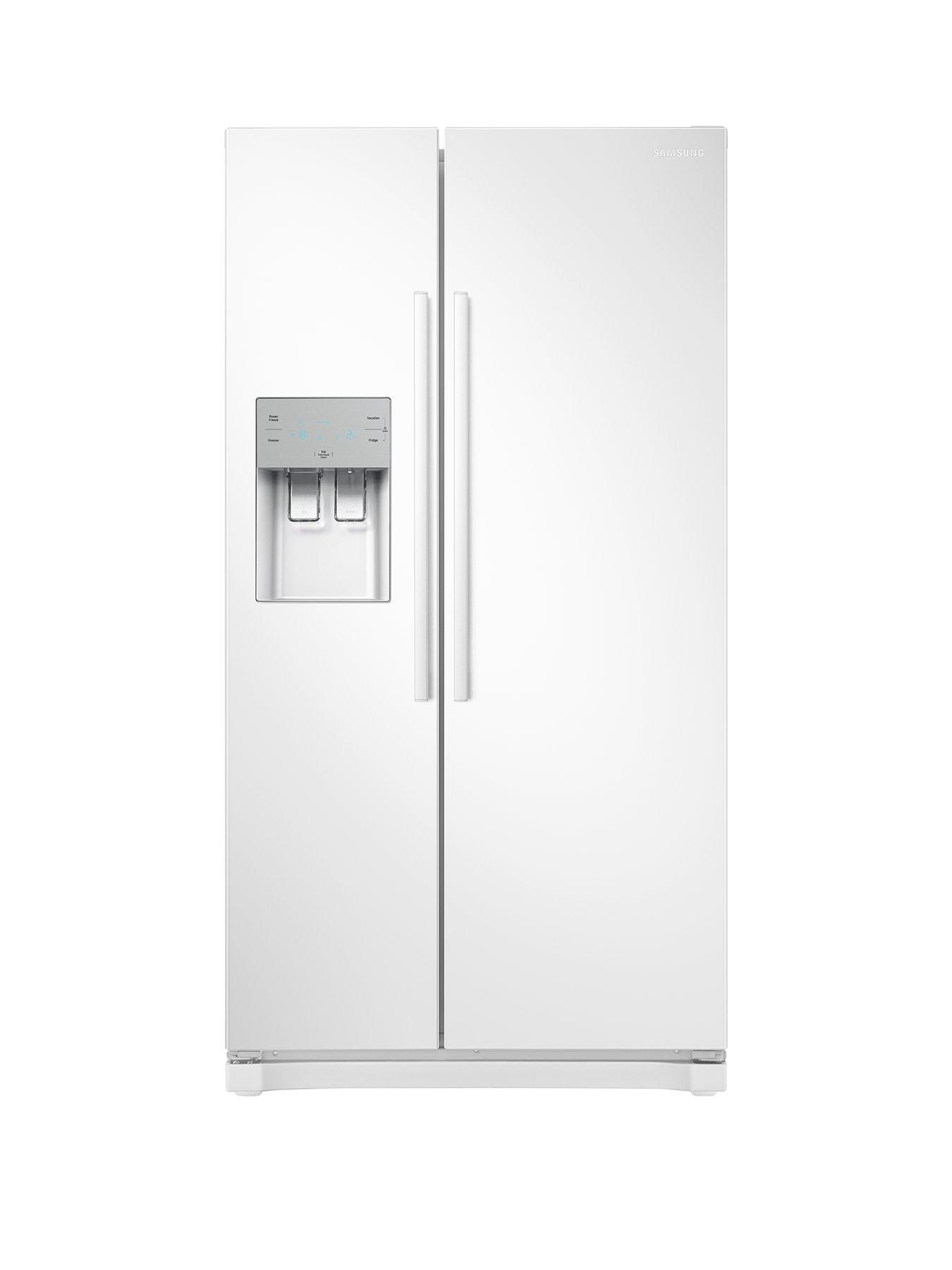 Samsung Rs50N3513Ww/Eu America Style Frost-Free Fridge Freezer With Plumbed Water, Ice Dispenser And 5 Year Samsung Parts And Labour Warranty – White