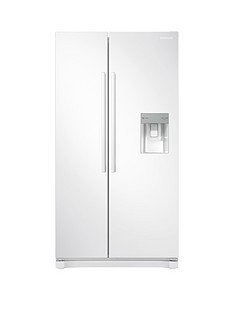 Samsung RS52N3313WW/EU America Style Frost Free Fridge Freezer with Non Plumbed Water Dispenser and 5 Year Samsung Parts and Labour Warranty - White