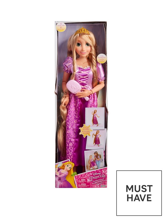 front image of disney-princess-32inch-playdate-rapunzel-doll