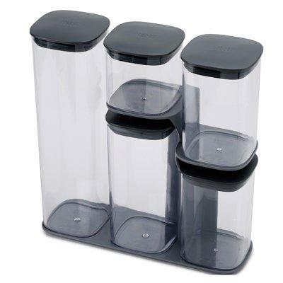 Joseph Joseph Podium 5-Piece Storage Jar Set with Stand