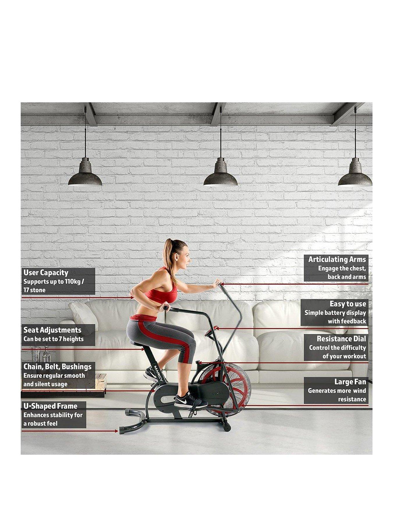 Exercise bike discount with fan resistance