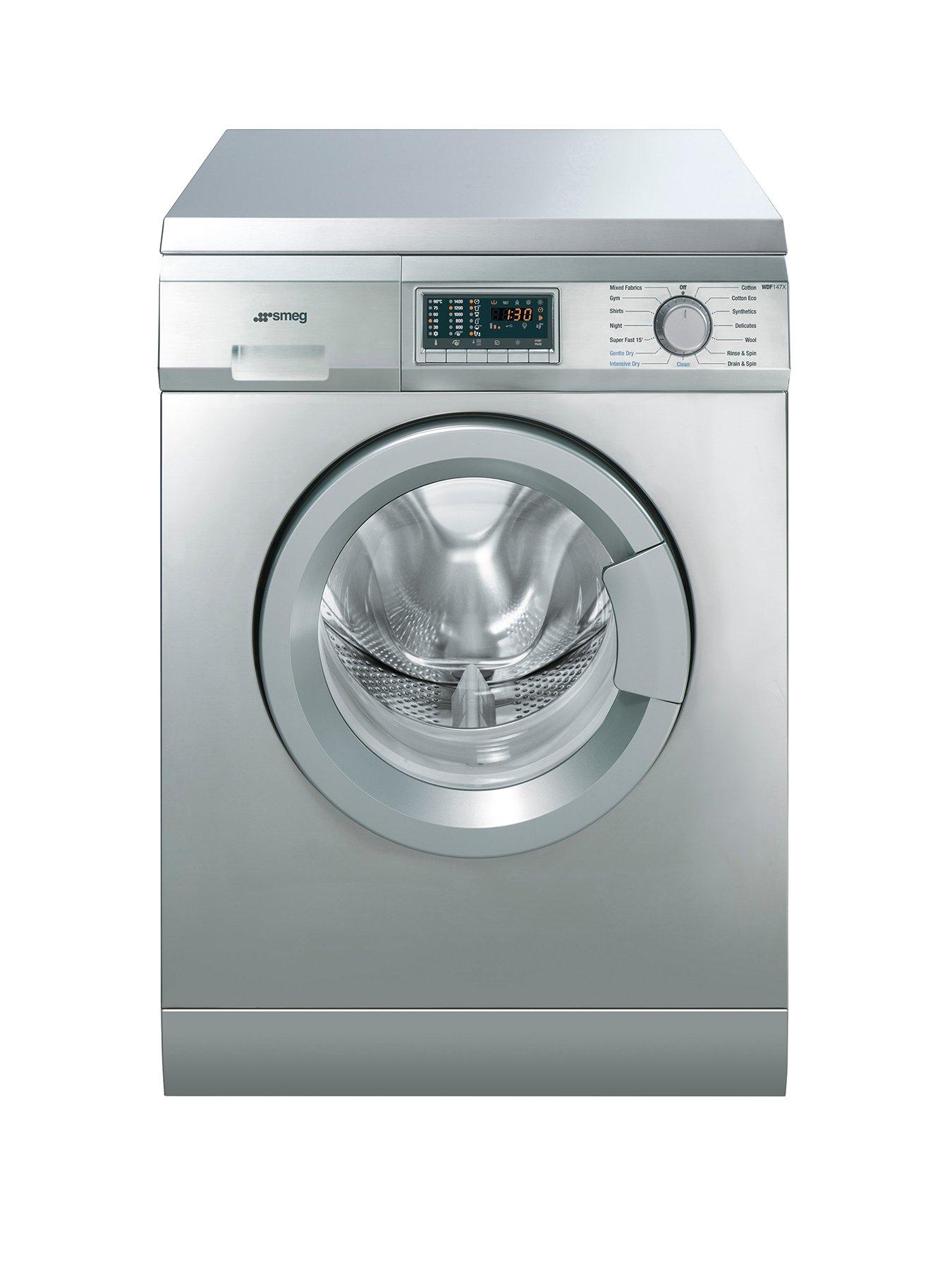 Smeg Wdf147X 7Kg Wash/4Kg Dry, 1400 Spin Freestanding Washer Dryer – Stainless Steel