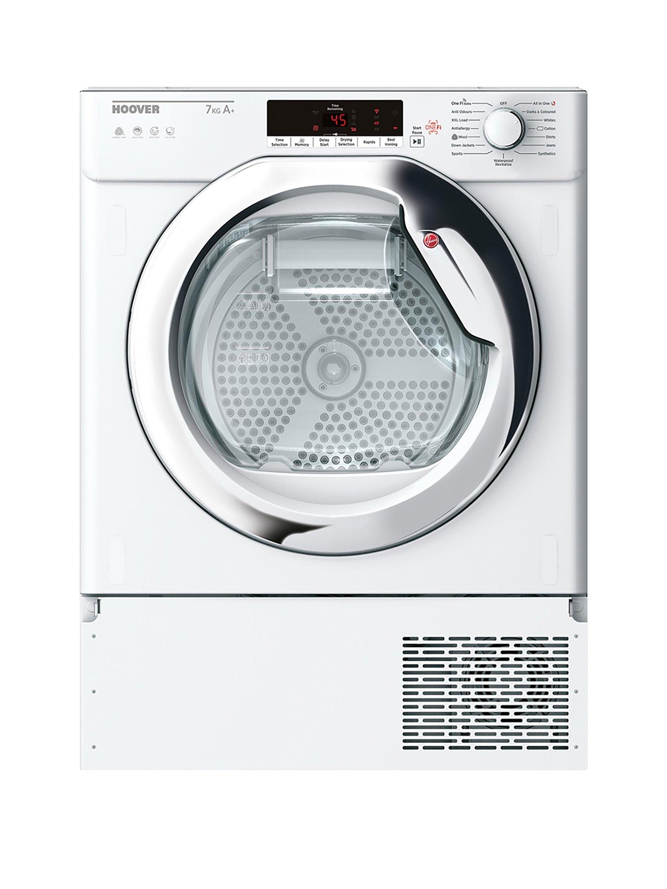 Hoover Htdbw H7A1Tce Integrated 7Kg Load, Aquavision, Heat Pump, One-Fi Extra Tumble Dryer  – Dryer Only