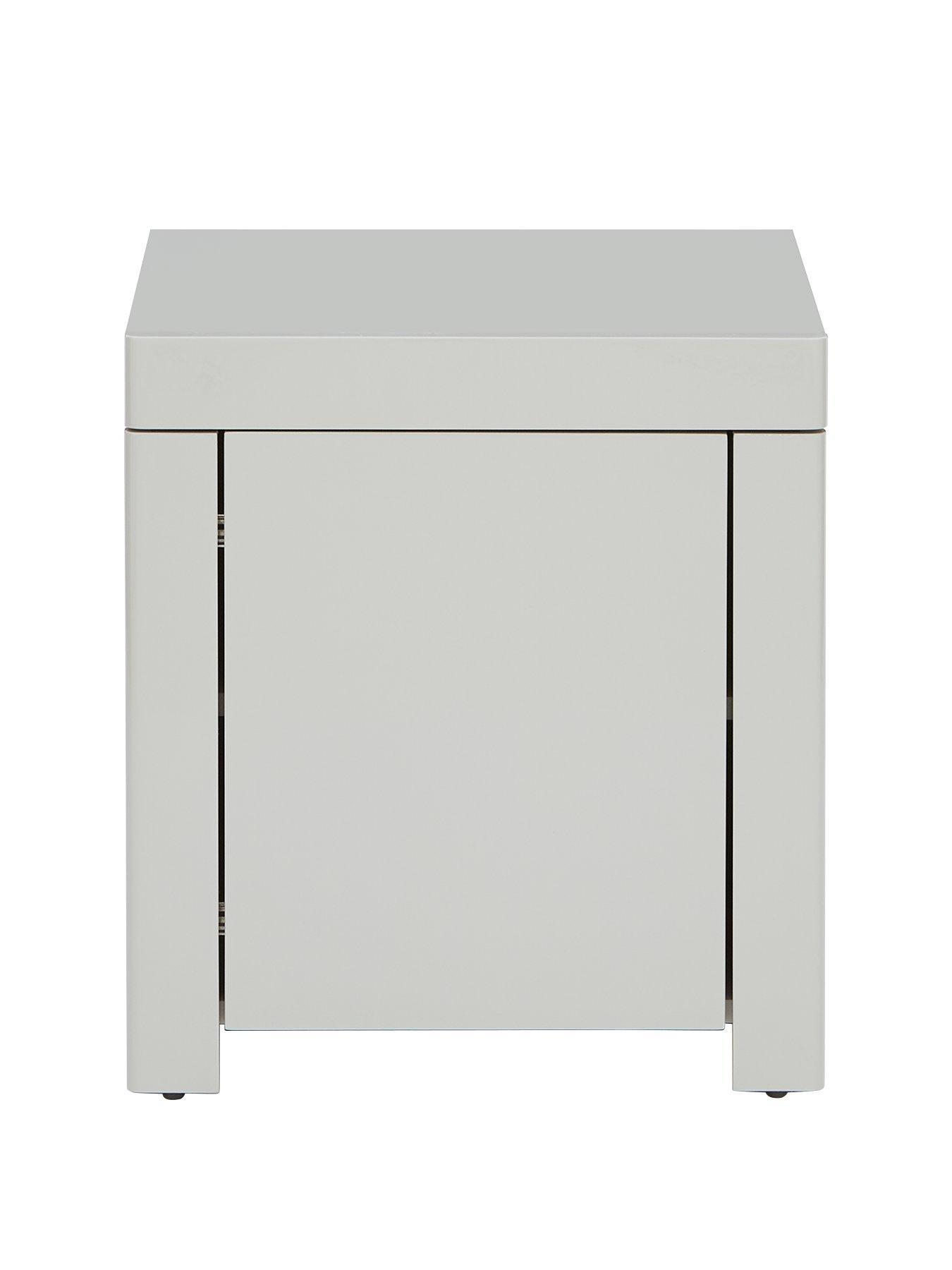 white high gloss lamp tables