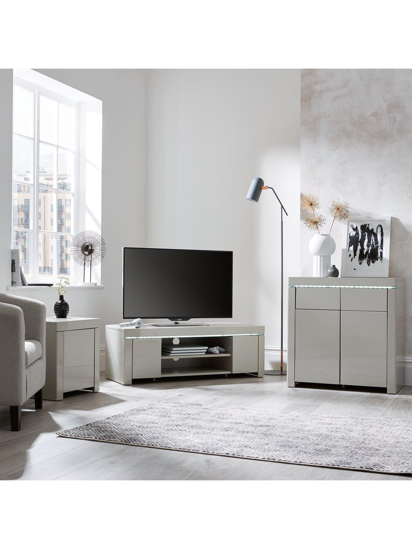 Grey and deals white gloss sideboard