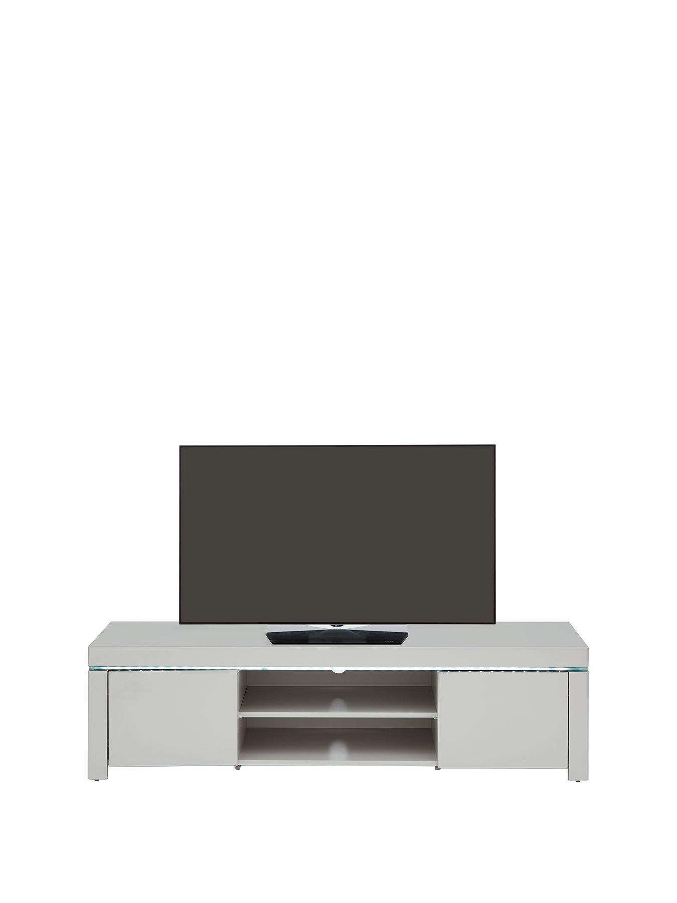 Cream high gloss on sale corner tv unit