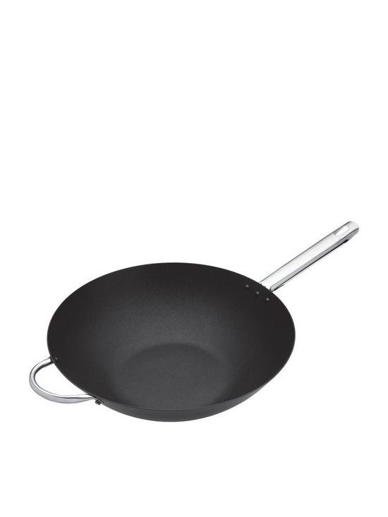 front image of masterclass-professional-heavy-duty-non-stick-induction-ready-wok