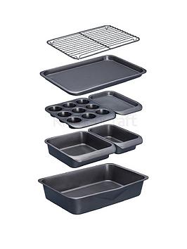 Product photograph of Masterclass Smart Space 7-piece Stackable Non-stick Bakeware Set from very.co.uk