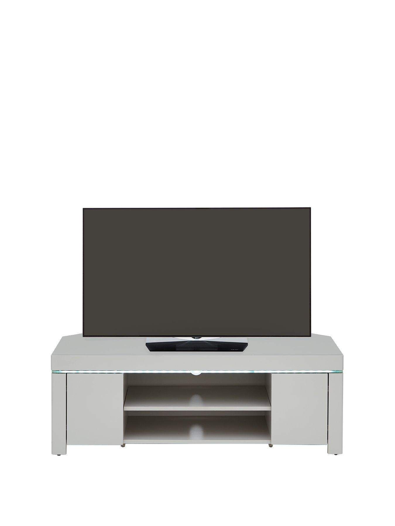 Gloss corner outlet tv stand