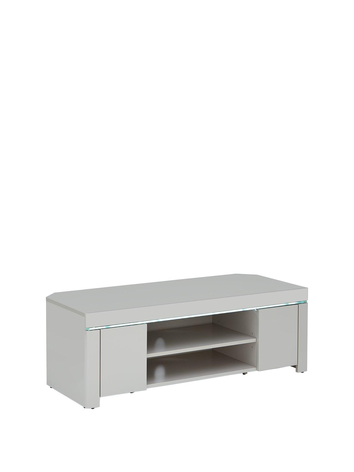 Atlantic gloss corner tv unit with shop led lights