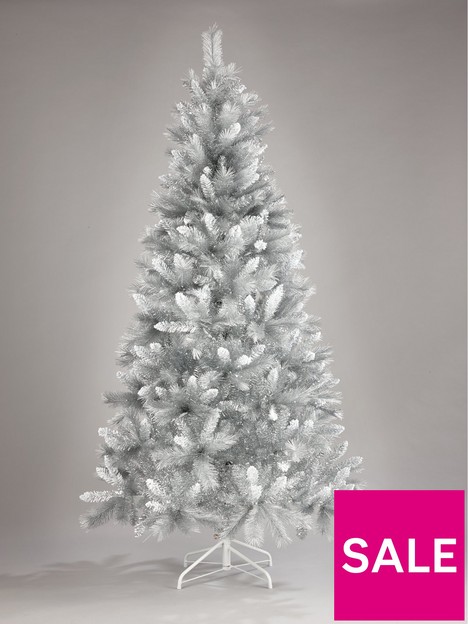 7ftnbspsilver-grey-sparkle-christmas-tree-with-frosted-tips