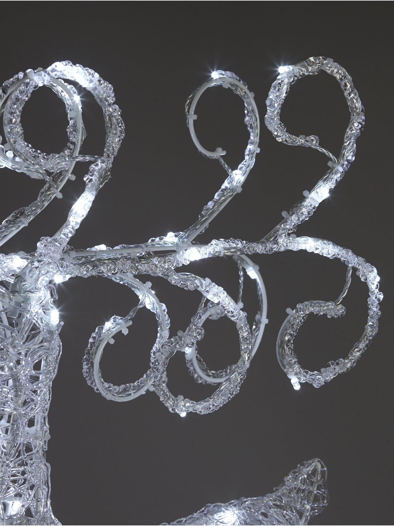 Image 4 of 5 of Very Home Spun Acrylic Light Up Standing Reindeer Outdoor Christmas Decoration