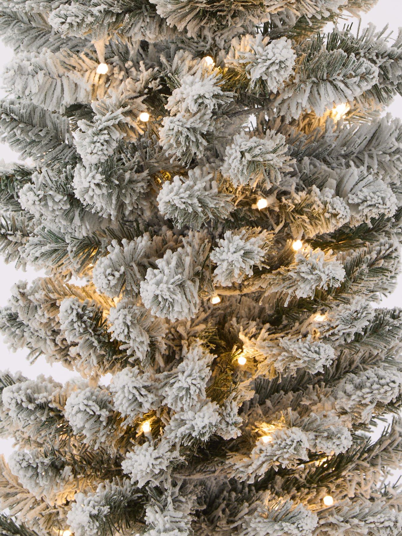 Image 4 of 4 of Very Home 6ft Flocked Emperor Pre Lit Pencil Christmas Tree