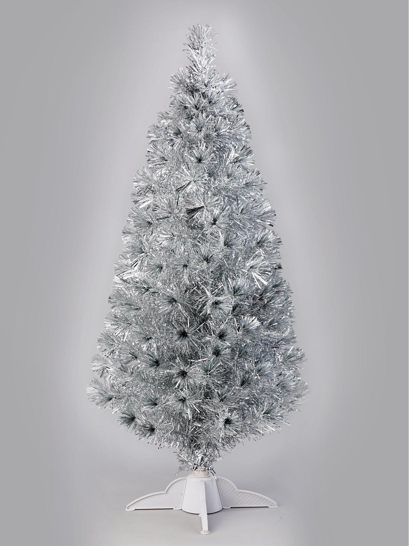 5ft Silver Fibre Optic Christmas Tree