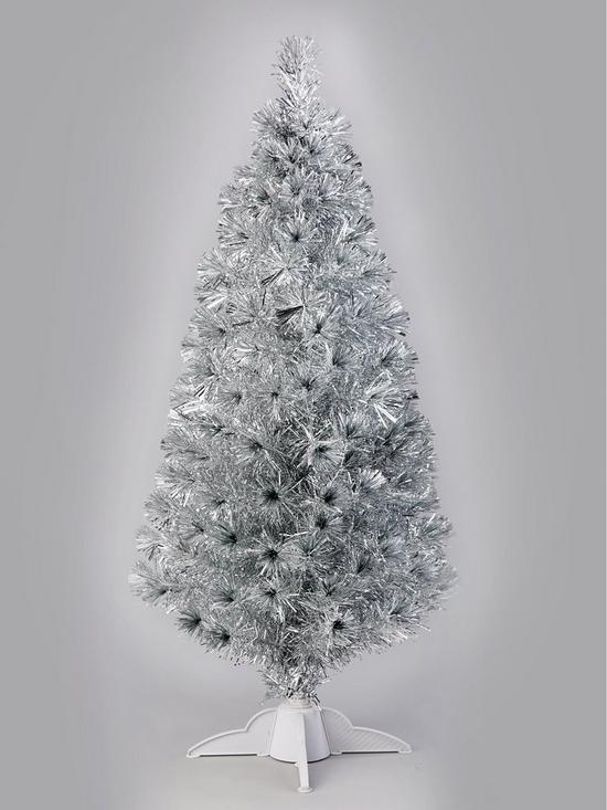 stillFront image of 5ft-silver-fibre-optic-christmas-tree