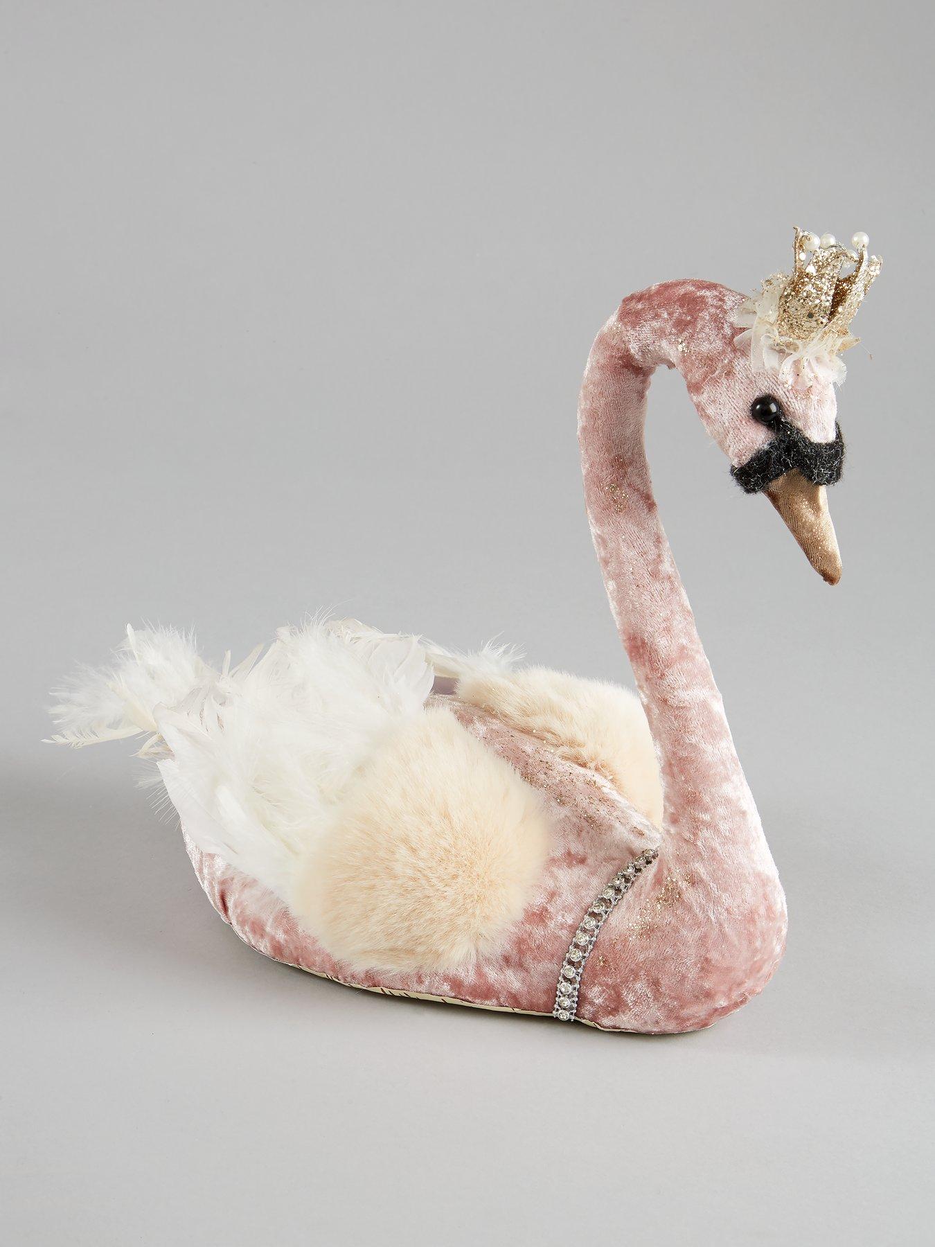 swan teddy with crown