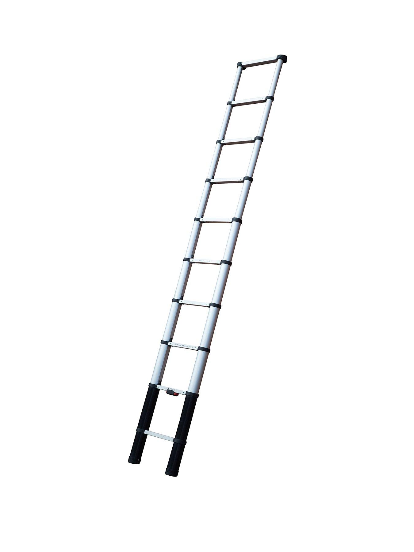 Details about   2.9M Aluminum Extension Ladder Multi-Purpose Portable Telescopic Ladder 