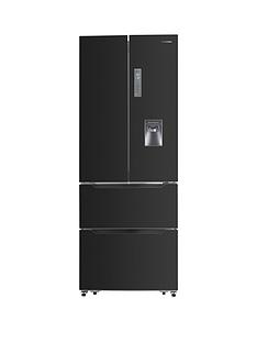 Hisense RF528N4WB1 70cm Wide French Door Style Fridge Freezer with Water Dispenser - Black