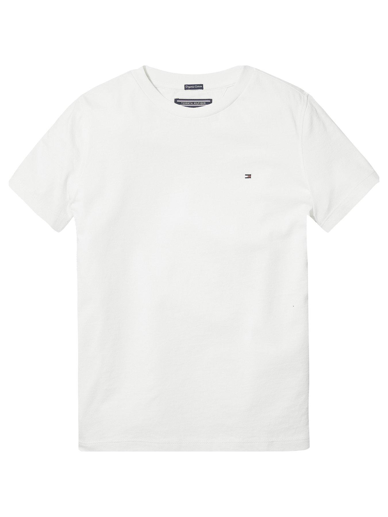 undefined Boys Essential Flag T-Shirt - Bright White