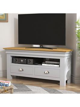 Product photograph of Very Home Seattle Ready Assembled Corner Tv Unit - Fits Up To 46 Inch Tv from very.co.uk