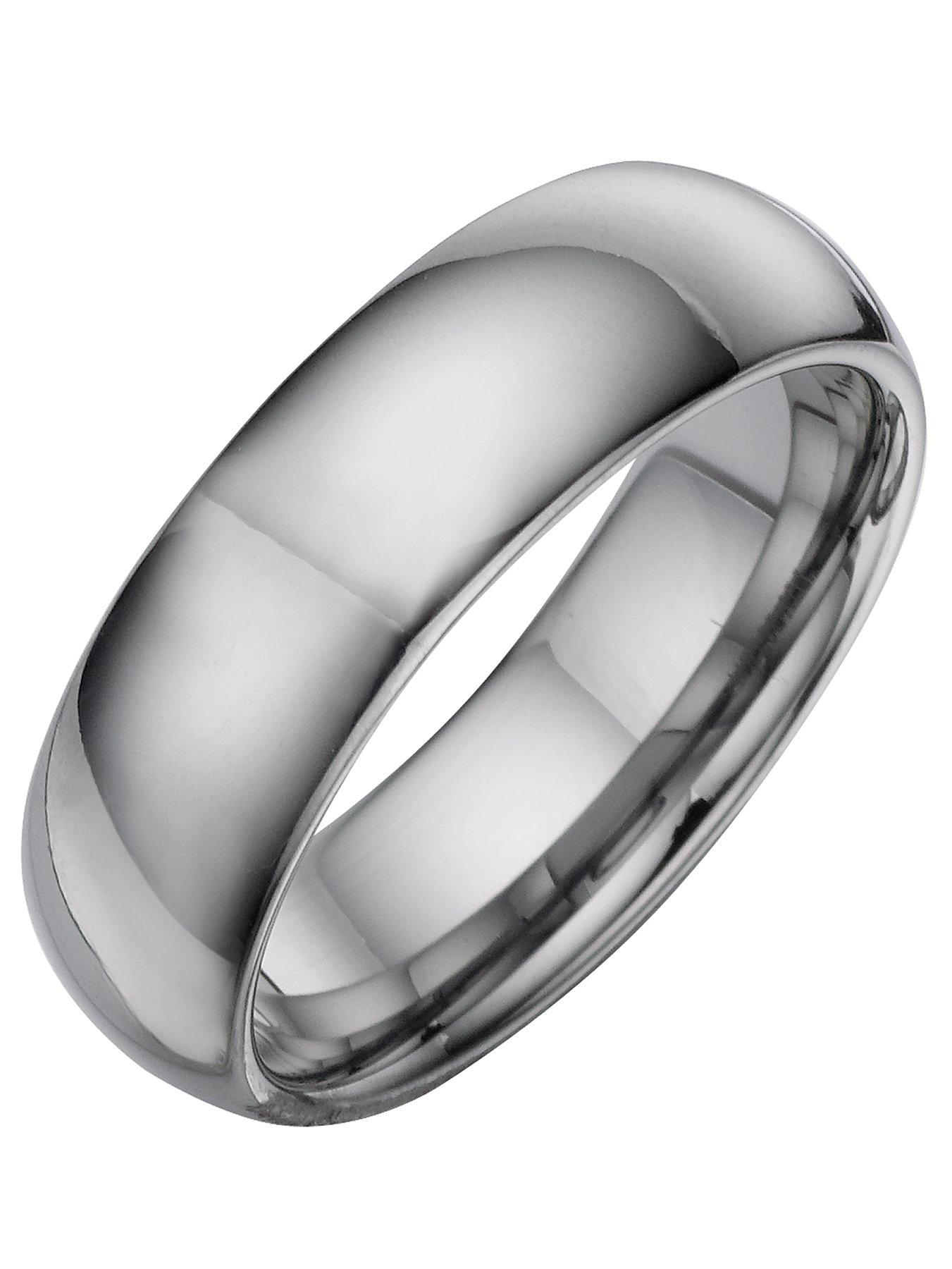undefined 7mm Tungsten Court Wedding Ring