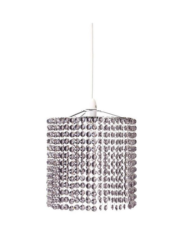 Crystal Style Easy Fit Light Shade, Crystal Effect Beaded Light Shade