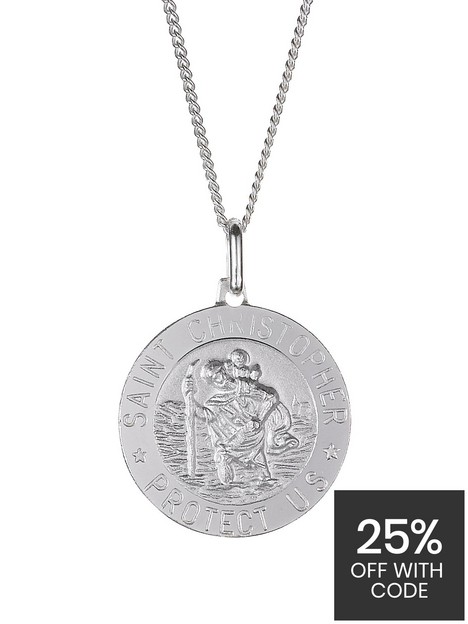 the-love-silver-collection-sterling-silver-st-christopher-pendant