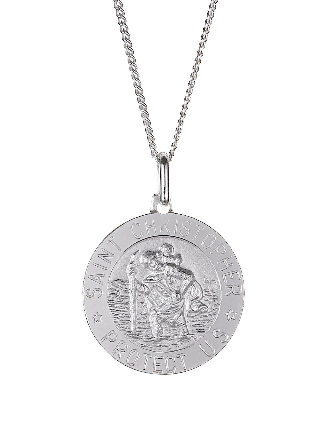 Silver saint hot sale christopher pendant