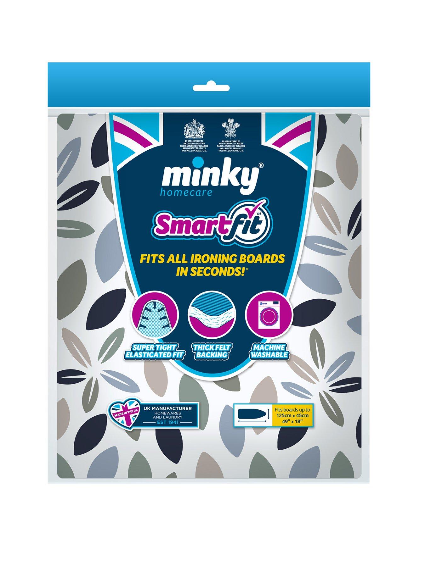 Product photograph of Minky Smartfit One Size Fits All Ironing Board Cover 125x45cm from very.co.uk