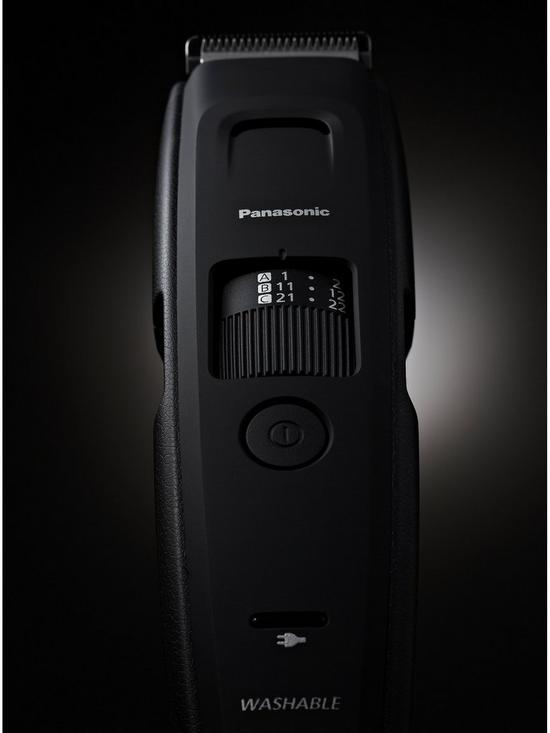 back image of panasonic-er-gb86-wet-and-dry-beard-trimmer-with-long-beard-attachment