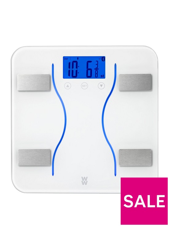 front image of weight-watchers-bluetooth-analyser-bathroom-scales