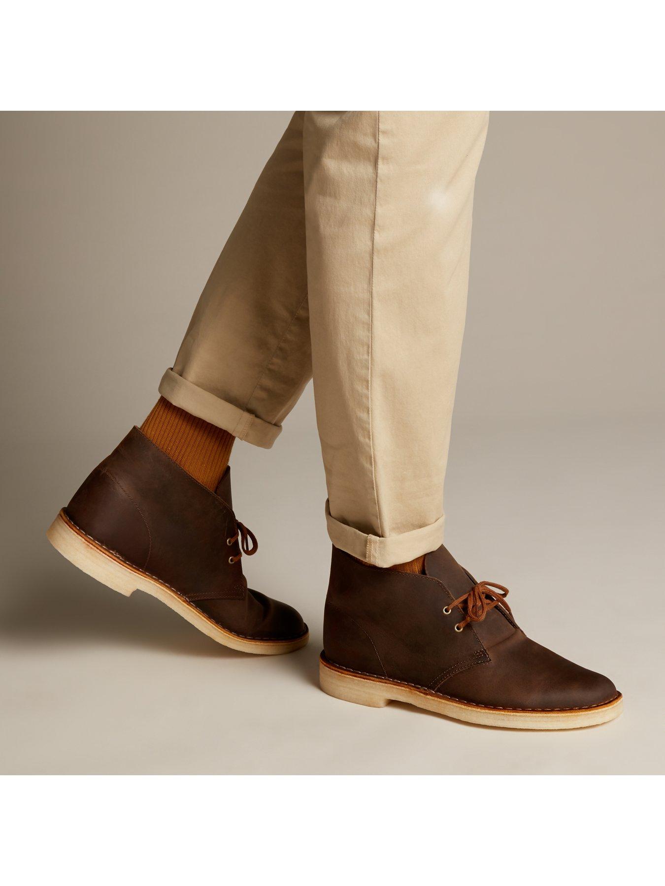 clarks originals men's desert boot brown beeswax