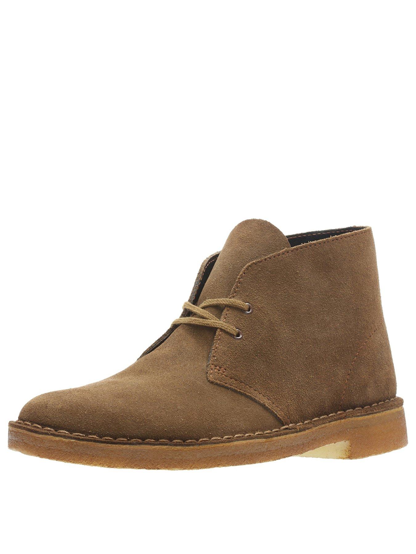 brown suede clarks