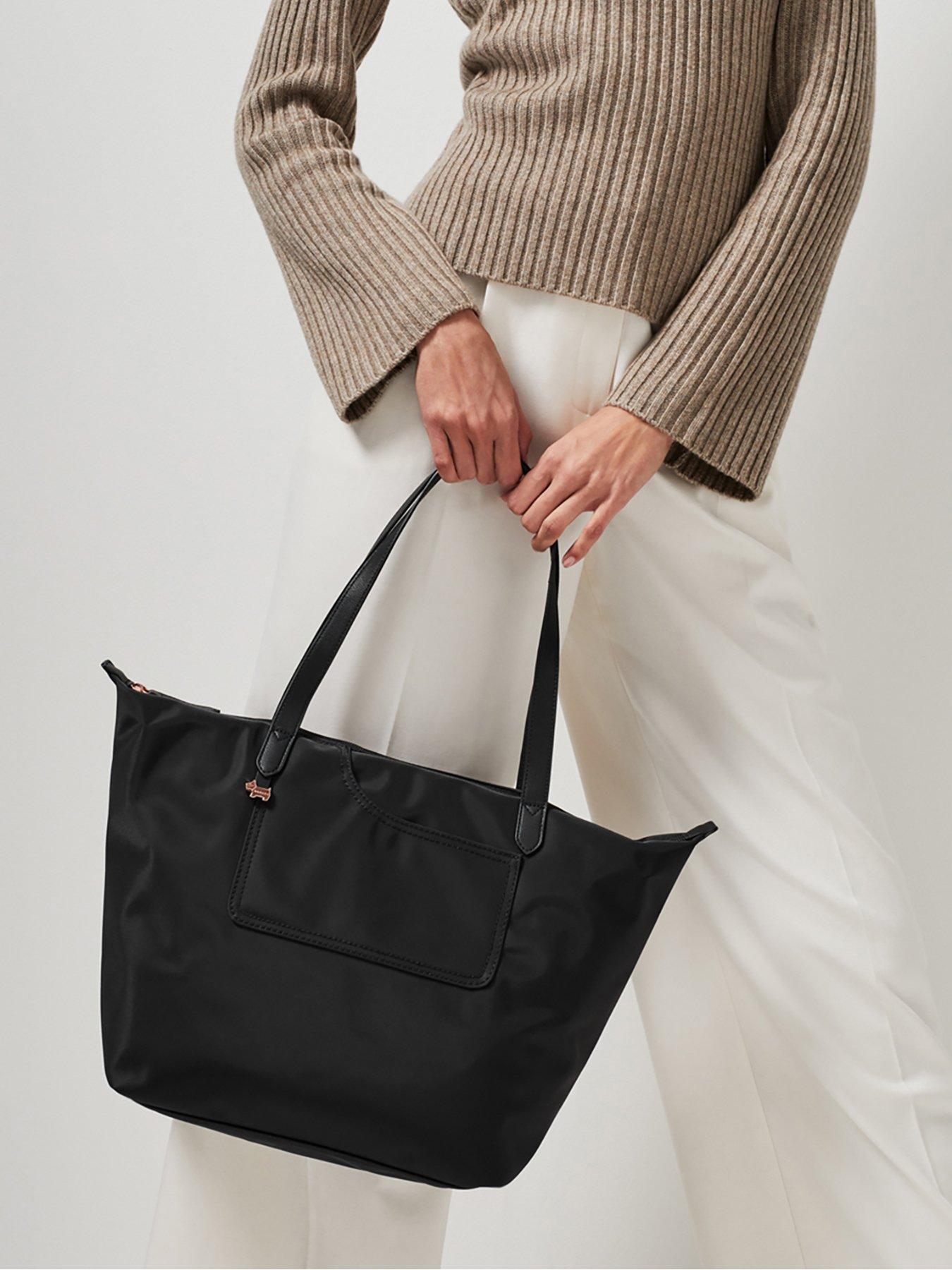 Radley Pocket Essentials Large Zip Top Tote Crossbody Bag Black