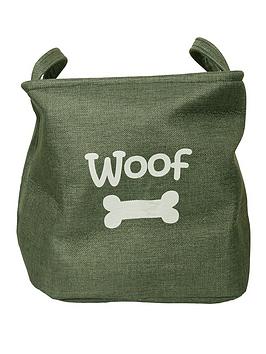 Product photograph of Rosewood Forest Canvas Pet Toy Basket from very.co.uk