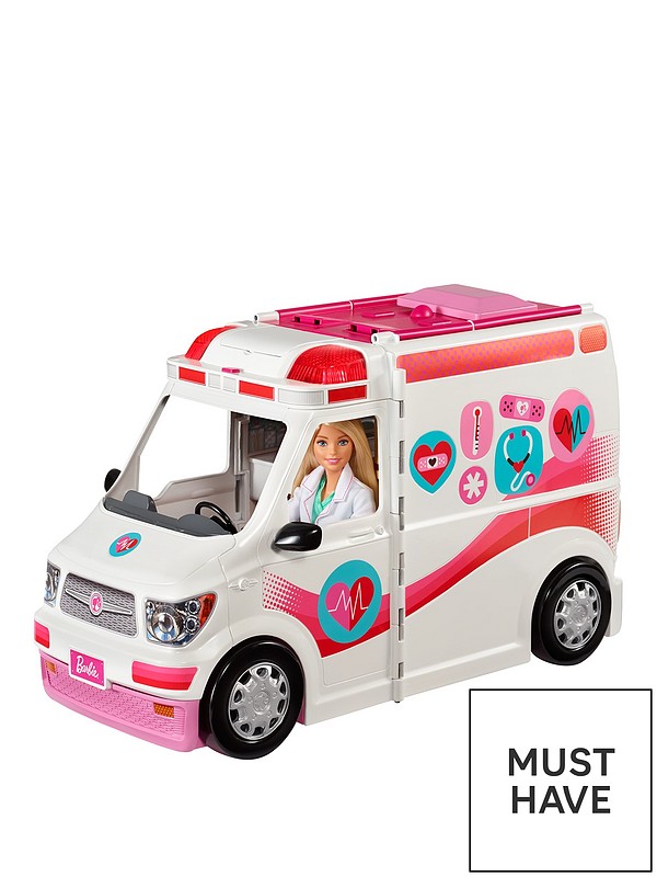 Barbie Careers Care Clinic Vehicle ambulance with lights and sounds role play 