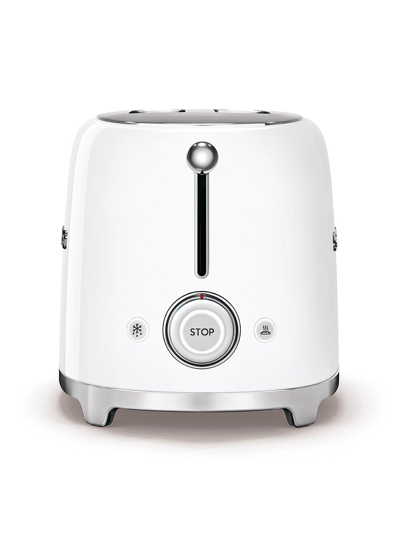 Image 3 of 6 of Smeg TSF01 Retro Style 2 Slice Toaster, 950W - White